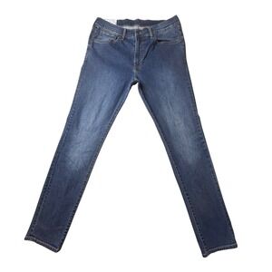 H&M Skinny Jeans Mens 36x32 Blue &Denim Coupe Moulante Stretch Dark Wash Denim